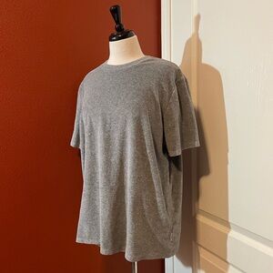Ovadia & Sons Men’s Gray Velour Short Sleeve‎ Crew Neck Preppy Beach Tee Shirt